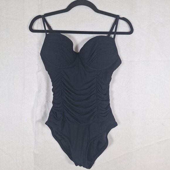 Spanx black one piece swim suit size 6 D/DD - Picture 1 of 6